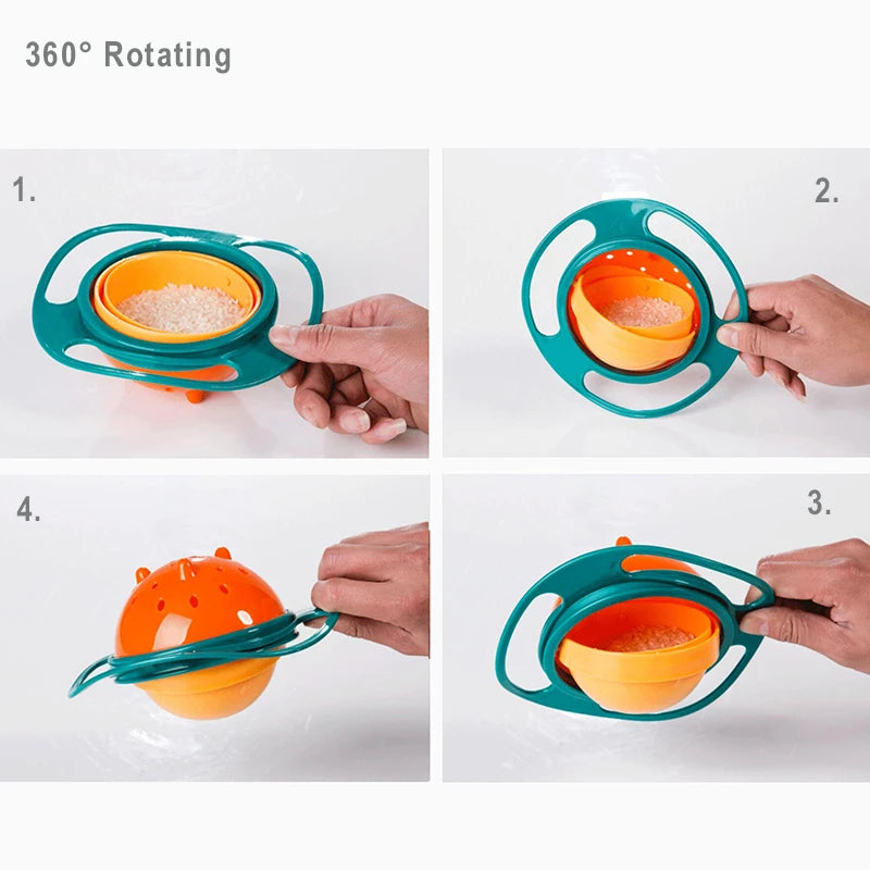 Plato Antiderrames 360° para Bebé – Universal Gyro Bowl