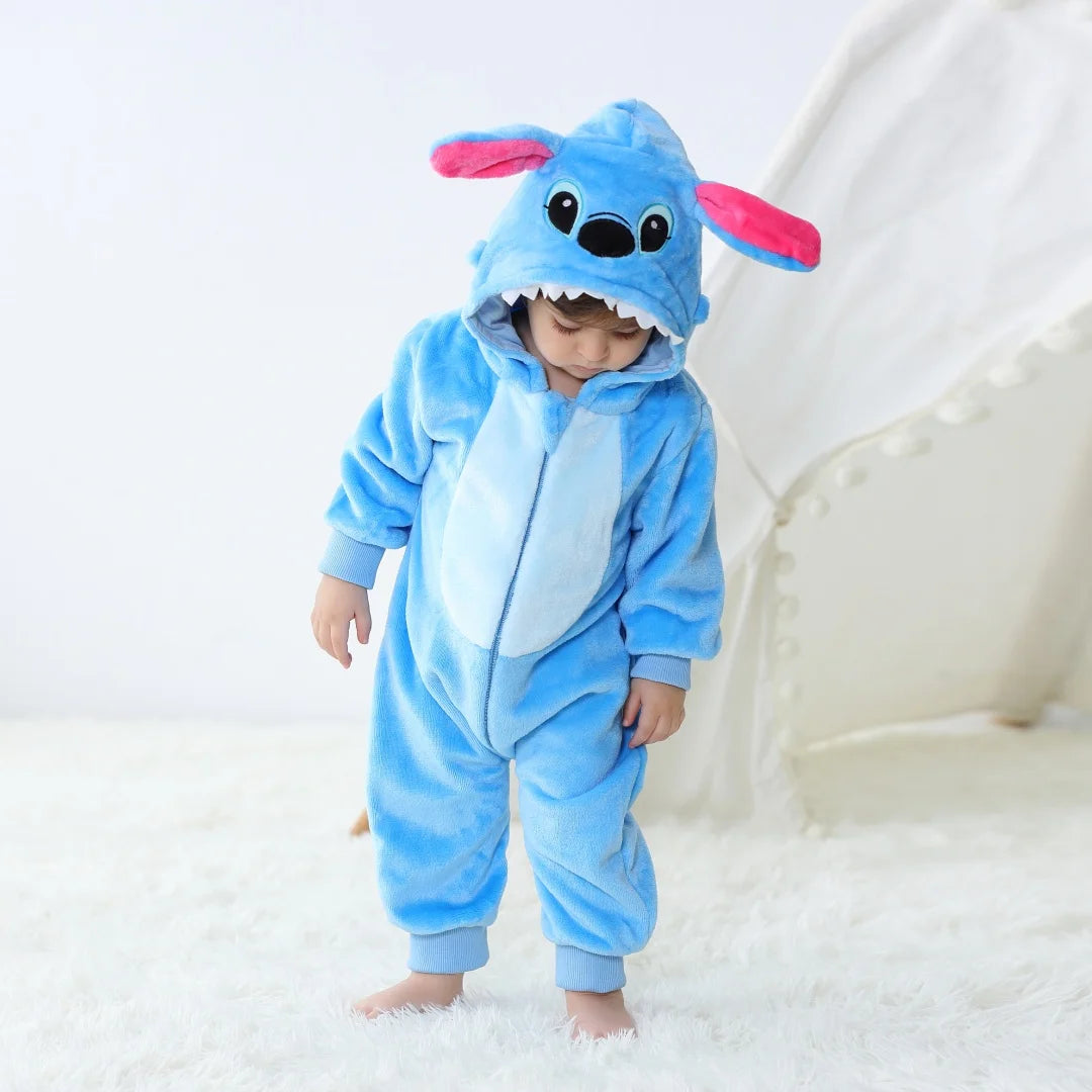 Mameluco Stitch para Bebé – Suave, Calientito y Adorable (0-3 años)