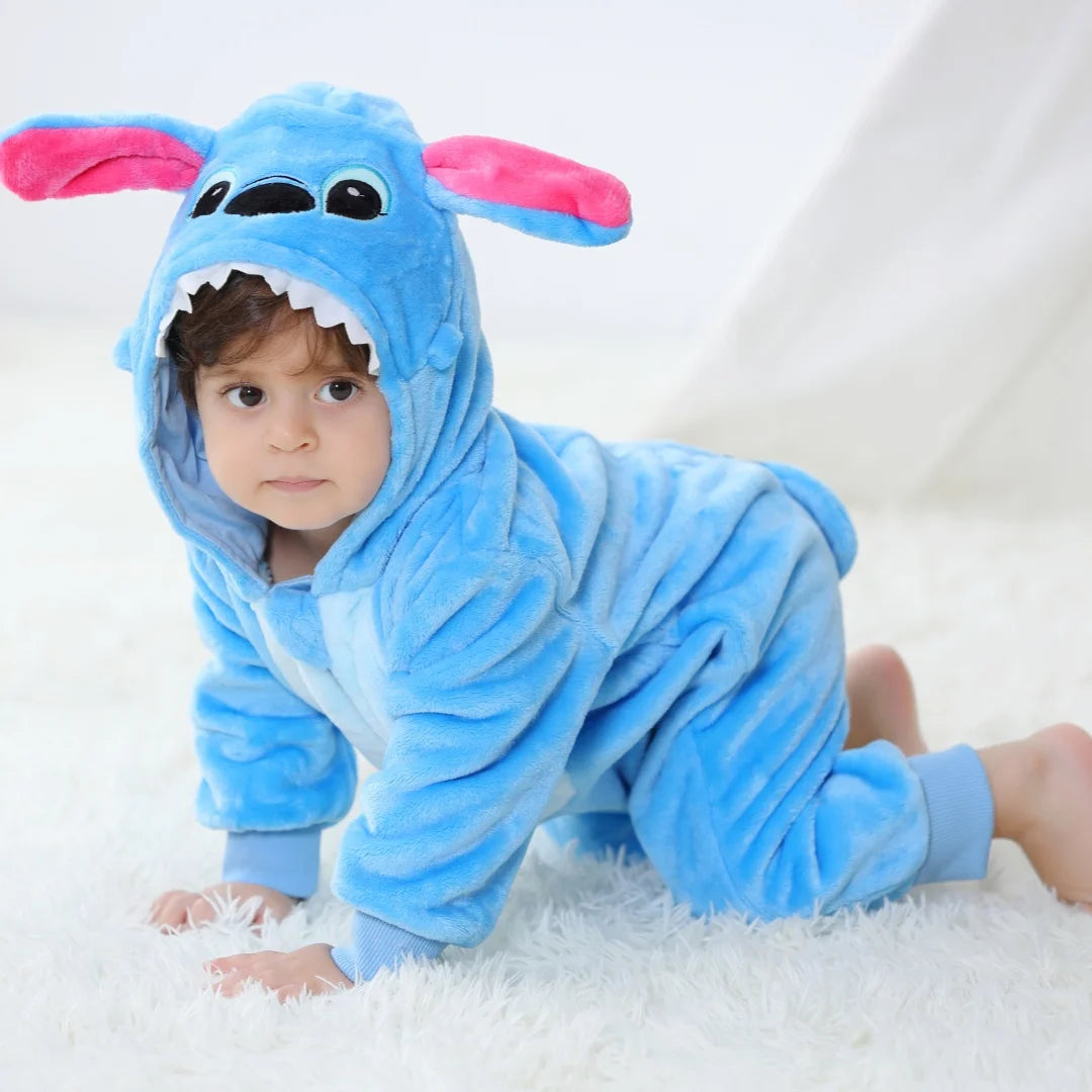 Mameluco Stitch para Bebé – Suave, Calientito y Adorable (0-3 años)