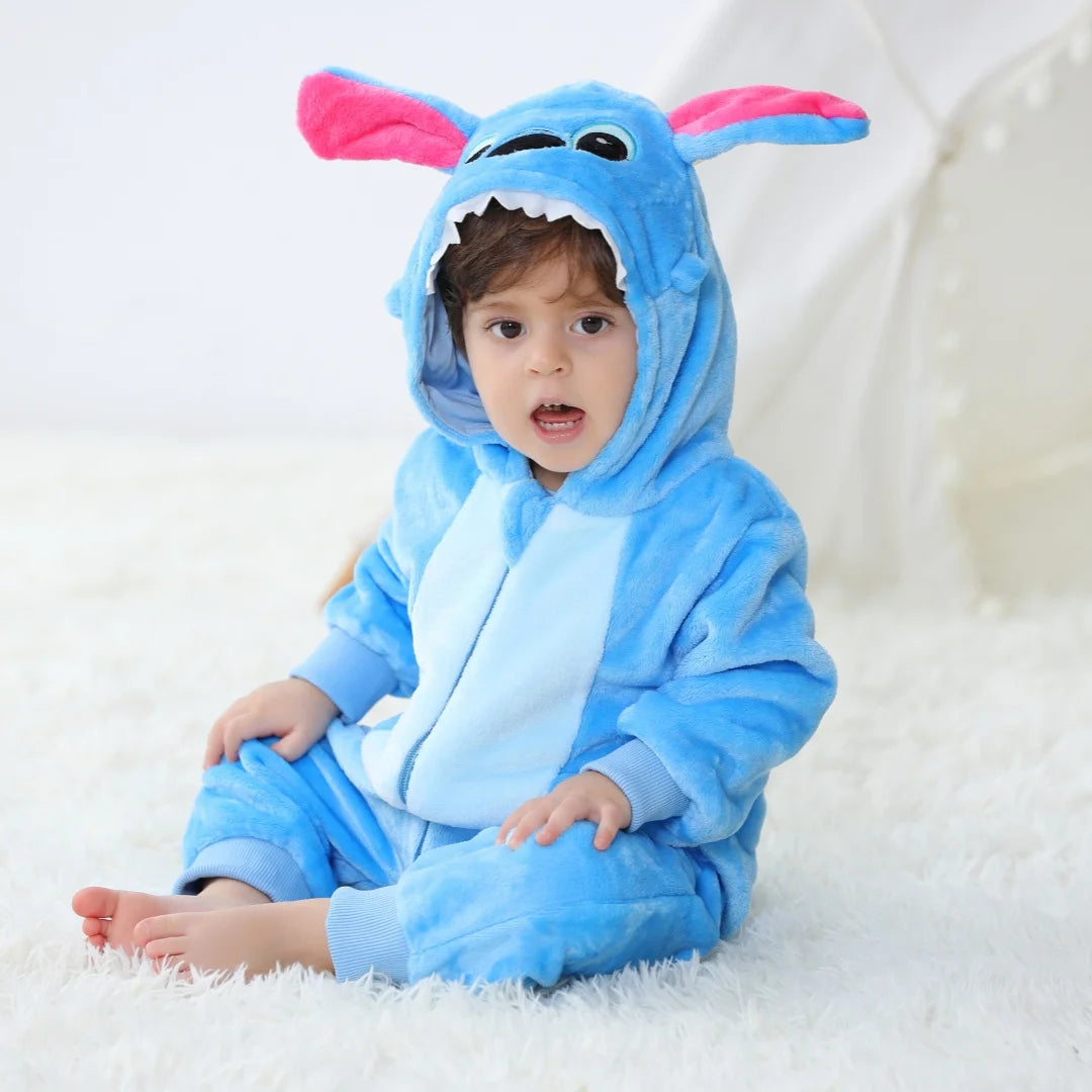 Mameluco Stitch para Bebé – Suave, Calientito y Adorable (0-3 años)