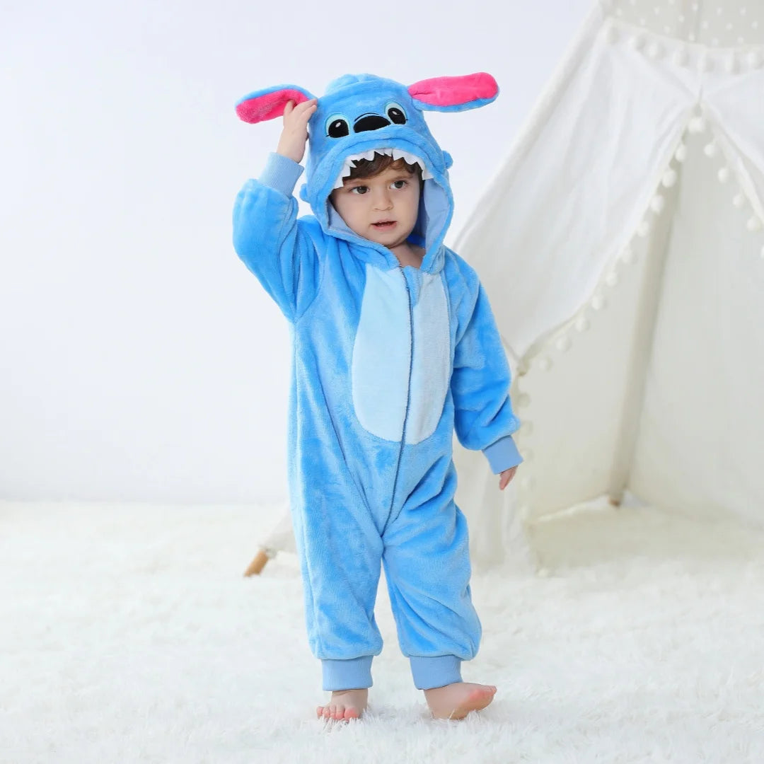 Mameluco Stitch para Bebé – Suave, Calientito y Adorable (0-3 años)