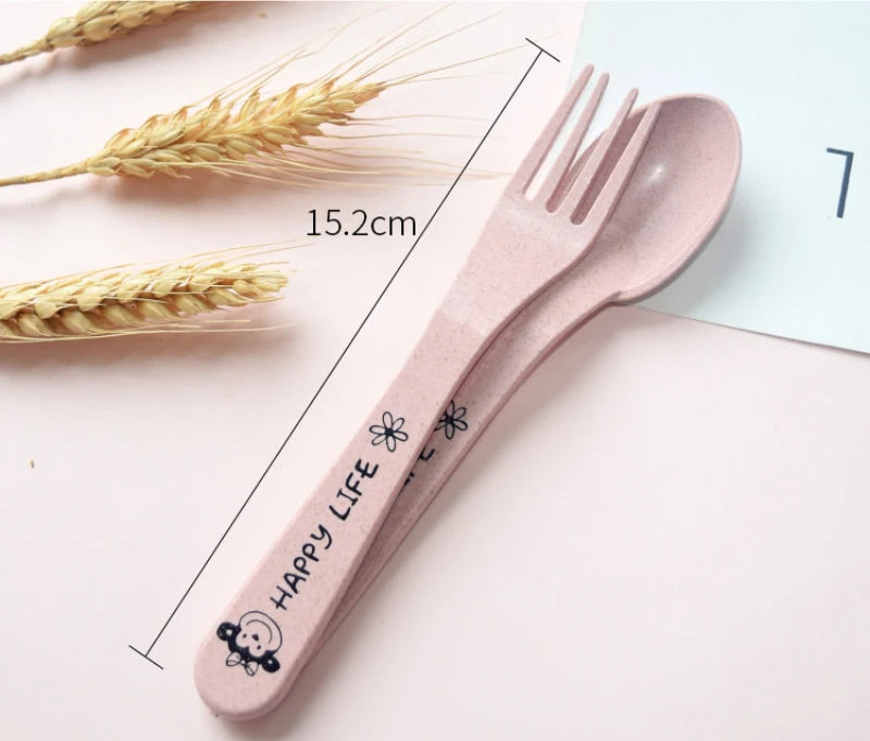 Set Infantil de Comida 3 en 1 Osito – Plato, Cuchara y Tenedor