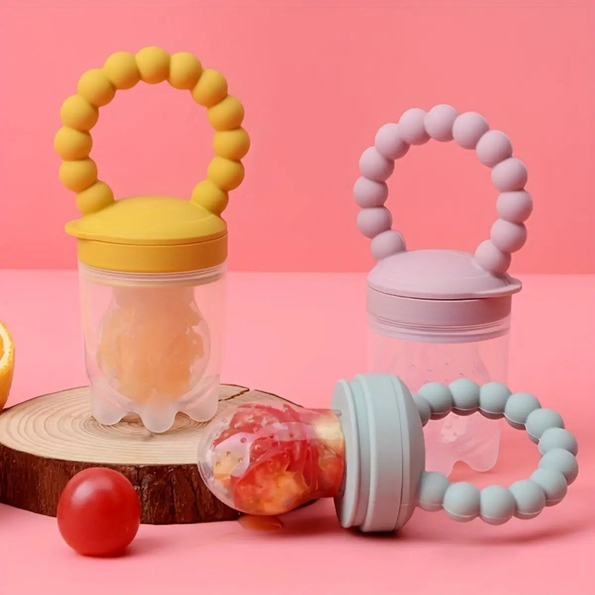 Chupones de Silicona para Alimentos BLW – Set de 3 unidades