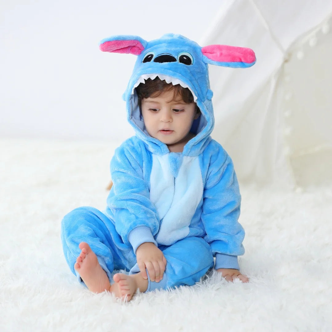 Mameluco Stitch para Bebé – Suave, Calientito y Adorable (0-3 años)