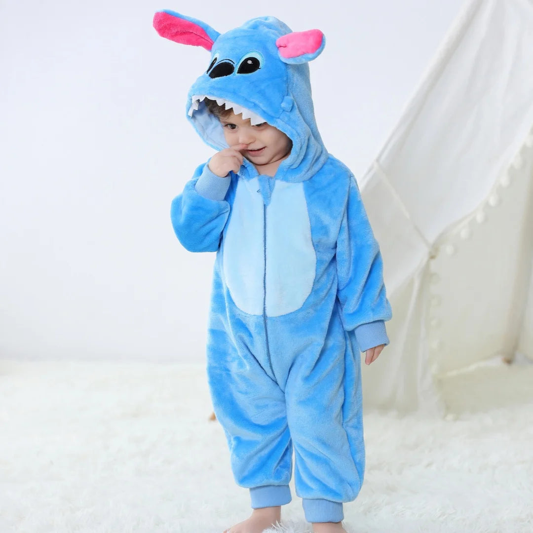 Mameluco Stitch para Bebé – Suave, Calientito y Adorable (0-3 años)