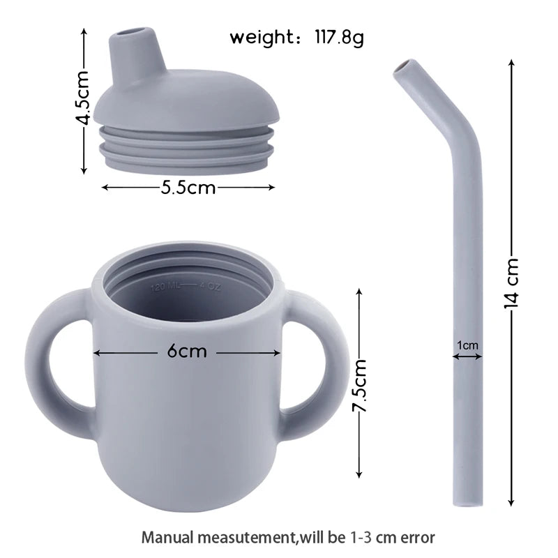 Taza de Aprendizaje para Bebés – 120ml Antigoteo y Segura